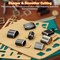 56 Pieces Leather Hole Punch Set, Leather Cutting Dies Kit with Storage Case & Mat, Multiple Shapes Hole Punch Tool for Belts, Hollow Punch Cutter Tool for Handmade DIY Crafts